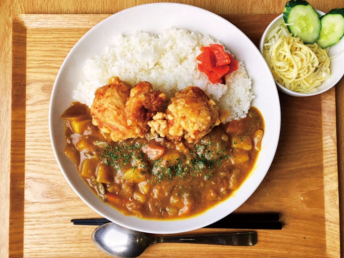 から揚げカレー定食